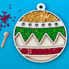 Vánoční ozdoba tác pro smyslové hraní