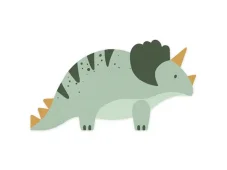 PARTYDECO | Párty obrúsky | Triceratops 18x10 cm, mix, 12ks