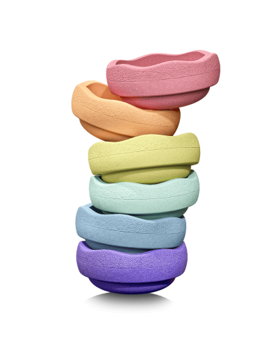 Stapelstein Original rainbow pastel - balanční stohovací kameny