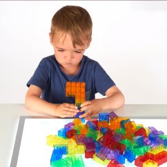 TickiT Priesvitné modulové kocky - 90 ks