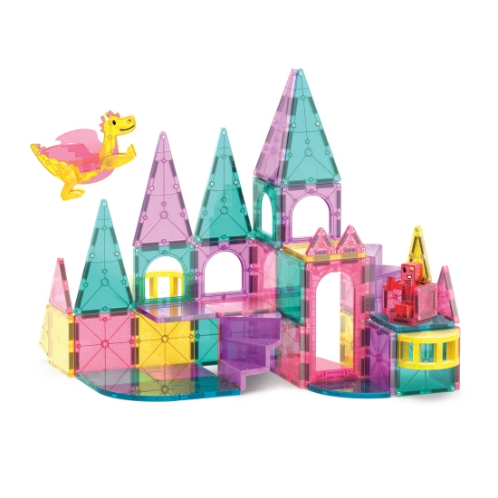 Magna Tiles | Magnetická stavebnice | Castle DLX 48 dílů