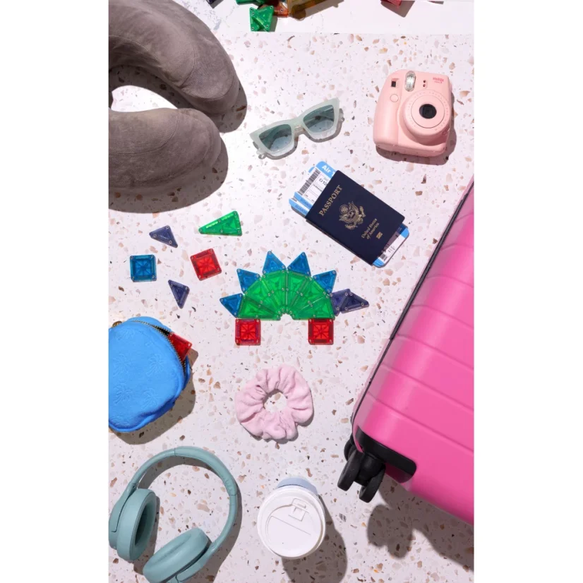 Magna Tiles | Magnetická stavebnica microMAGS | Cestovná sada 26 dielov