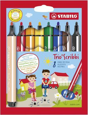 STABILO Trio Scribbi Fixy , 8 ks, i pro L