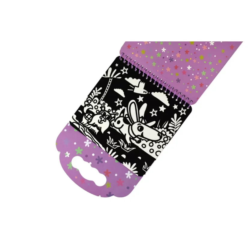 tookyland Sametové malování Zvířátka 6 obrázků 8 fixů