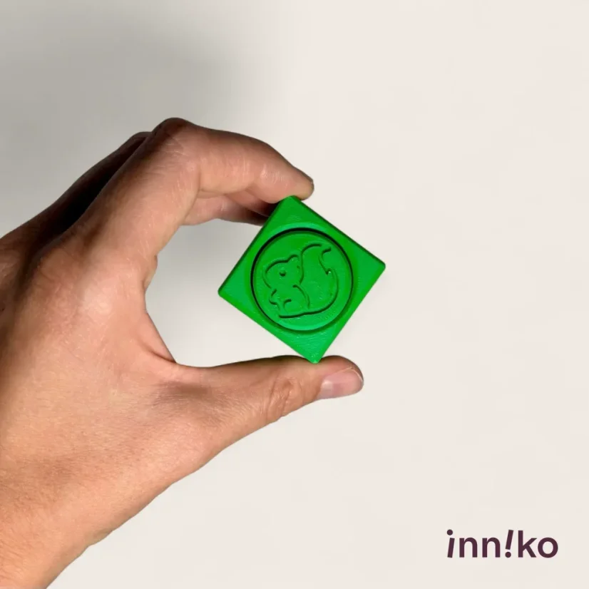 Inniko | Obtiskovací kostka s válečkem 2v1 | Lesní zvířátka