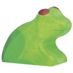 Holztiger - Zelená žába – vodní zvířátko ze dřeva