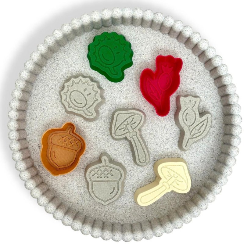 Inniko bábovičky do kinetického písku - Plody podzimu