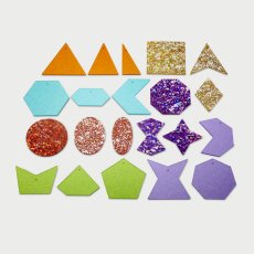 TickiT Duhové třpytivé tvary - 21 ks