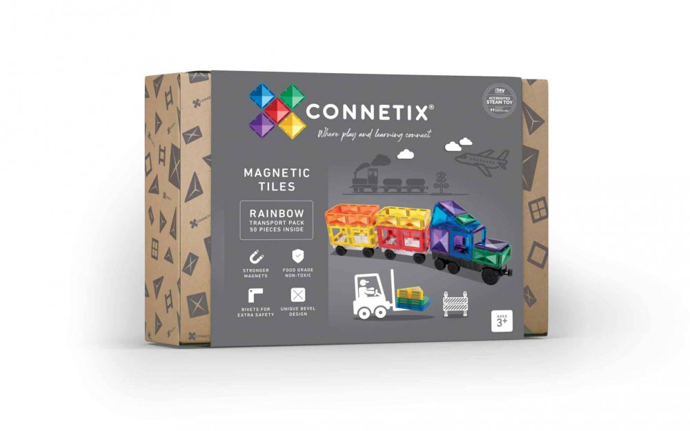 Connetix Tiles - 50 kusů - Transport Pack Rainbow :: Hračkolka