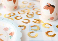 PARTYDECO | Párty Confetti | Podkovy, zlaté, 15g