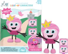 Glo Pals | Koupací figurka princezna | sada se dvěma smyslovými kostkami, které svítí ve vodě