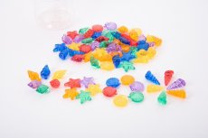 TickiT | Průsvitné barevné mušle | 72 ks