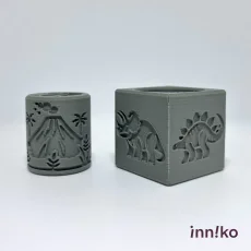 Inniko | Obtiskovací kostka s válečkem 2v1 | Dinosauři