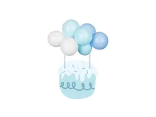 PARTYDECO | Sada balónků na narozeninový dort | 29cm, Blue