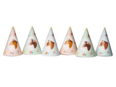 PARTYDECO | Párty klobúčiky | Kone, 16 cm, mix 6ks