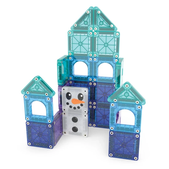 Magna Tiles | Magnetická stavebnice microMAGS | Winter | Cestovní sada 26 dílů