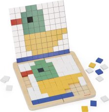 Janod | Didaktik Vzdělávací hra | Symetrie a kódování Dřevěná mozaika