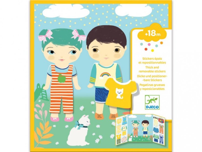 DJECO | Přemístitelné samolepky pro nejmenší | Oblečení