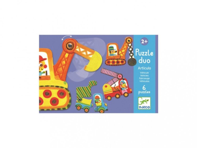 DJECO Duo puzzle Autíčka v pohybu