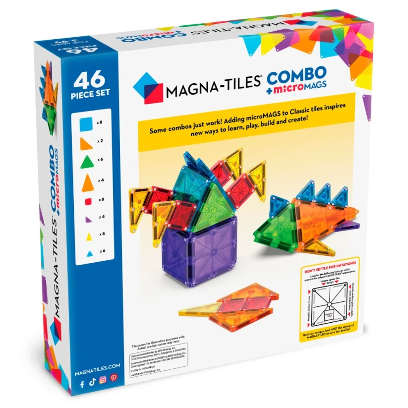 Magna Tiles - Magnetická stavebnice Combo 46 dílů