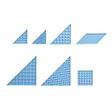 edx 3D Průsvitný senzorický tangram-pastel