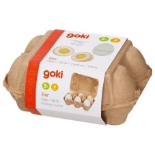 Goki | Vajcia na suchý zips v kartóne na vajcia | 6 kusov