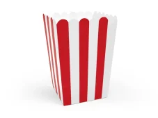 PARTYDECO | Krabičky na popcorn | 7x7x12.5cm, 6ks