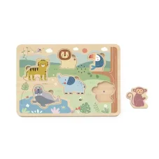 Tooky Toy | Puzzle so zvukmi | Zvieratká z džungle Pastel