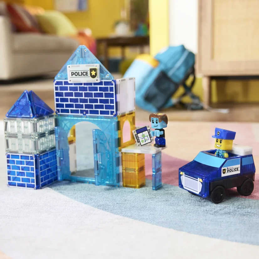 Magna Tiles | Magnetická stavebnice | Police Station 35 dílů