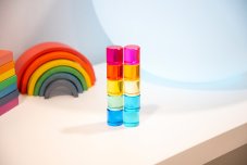 TickiT Barevné kruhové drahokamy - 10 ks