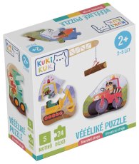 KUKI KUK Vééliké puzzle Stavebné stroje