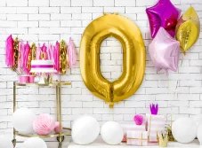 PARTYDECO balón narozeninové číslo 0