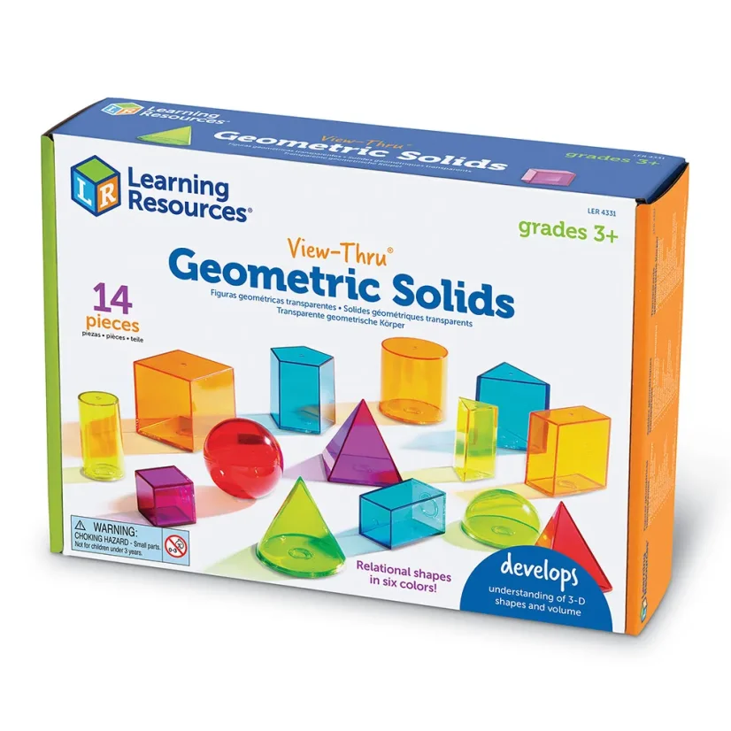 Learning Resources | View-Thru® | Geometrická tělesa | 14 ks