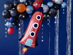 PARTYDECO Nafukovací fóliový balón Raketa, 44x115cm, mix