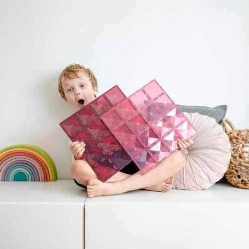 Connetix Tiles - 2 kusy - Pink & Berry Pack - základné dosky