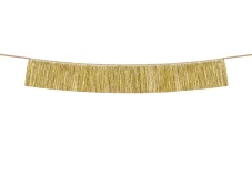 PARTYDECO Girlanda třásně, zlatá 1,35 m