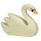 Holztiger - Plávajúce biela labuť - drevené zvieratko