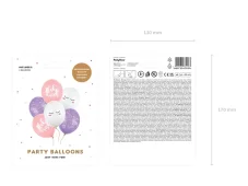 PARTYDECO | Nafukovacie balóniky | Jednorožci 30cm, mix 6ks
