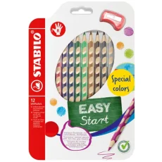 STABILO | EASY colors L pre ľavákov sada 12 kusov s strúhadlom