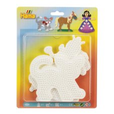 HAMA zažehlovací korálky MIDI - Podložky princezna, kůň,kočka