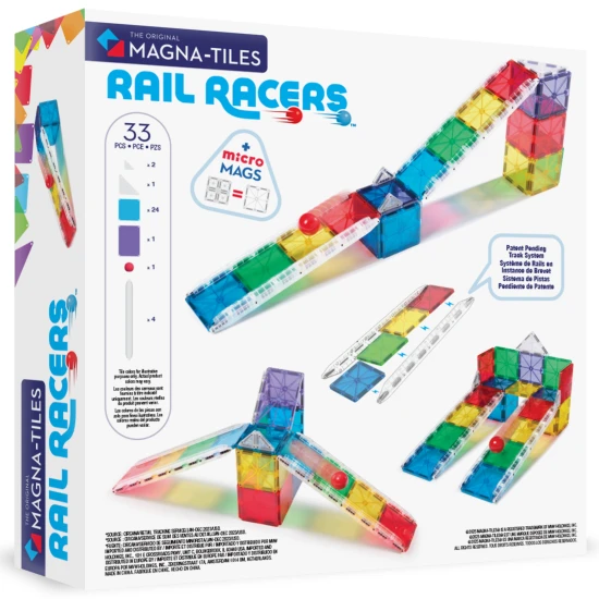 Magna Tiles - Magnetická stavebnice Rail Racers 33 dílů