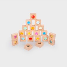 TickiT | Dřevěné kaleidoskopické kostky - 20 kusů
