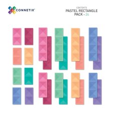 Connetix Tiles - Pastel Obdĺžniky 24 kusov