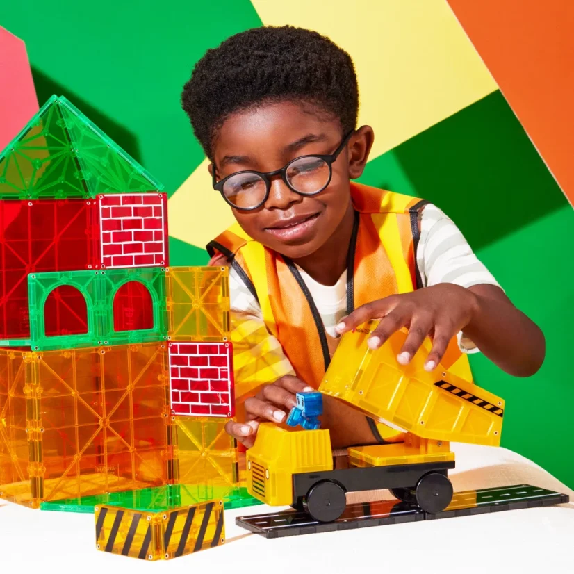 Magna Tiles | Magnetická stavebnice | Builder XL Trucks 50 dílů