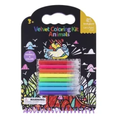 tookyland Sametové malování Zvířátka 6 obrázků 8 fixů