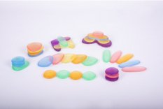Priesvitné Junior Dúhové kamienky /edx Rainbow Pebbles® 36 ks
