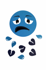 Krmík smutný smajlík s tubusem