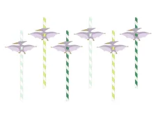 PARTYDECO | Párty brčka | Pterodactyl, 19.5 cm, mix 6ks