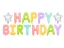 PARTYDECO Nafukovací fóliový balón Happy Birthday, 395x35cm, mix
