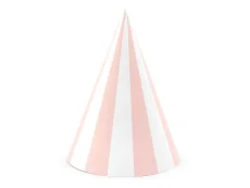 PARTYDECO | Párty kloboučky | světle růžové, 16 cm, mix 6ks